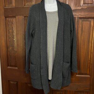 Croft & Barrow Super Soft Blue Ribbed Open Front Cardigan